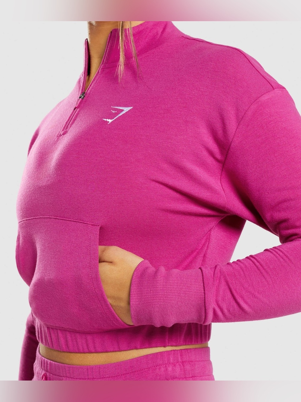 Gymshark Pippa Training Pullover Dragon Pink Quarter Zip Size L